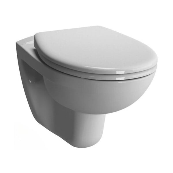 VITRA - Pack WC Bâti-support V-Fix + WC sans bride Vitra Normus + Abattant SoftClose + Plaque, Blanc Brillant (V-FixNormusRimless-1) - large