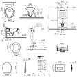 VITRA - Pack WC Bâti-support V-Fix + WC sans bride Vitra Normus + Abattant SoftClose + Plaque, Blanc Brillant (V-FixNormusRimless-1) - vignette