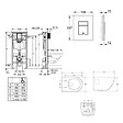 GROHE - SOLIDO Pack Bâti-support + WC sans bride SAT + Abattant SoftClose + Plaque chrome+ Set d'habillage (AUTOPORTANT-PROJECT-1-SABO) - vignette