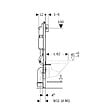GEBERIT - Bâti-support DUOFIXBasic pour toilettes suspendues, avec Plaque de déclenchement Delta chrome (458.141.21.1) - vignette