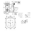 GROHE - Pack WC Bâti-support RapidSL + Cuvette suspendue + Abattant  + Plaque Noir mat (RAPIDSL-O.NOVO49-KF0) - vignette