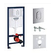 GROHE - Pack WC Bâti-support Rapid SL + WC suspendu Cersanit S-line Pro + Abattant + Plaque chrome (ARENASLPRO) - vignette