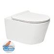 SWISS AQUA TECHNOLOGIES - Pack WC Bâti-support Rapid SL + WC sans bride SAT Brevis + Abattant slim, softclose + Plaque chrome - vignette