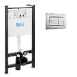 ROCA - Pack Bâti-support Roca Active + Plaque chrome mat (RocaActive-2) - vignette