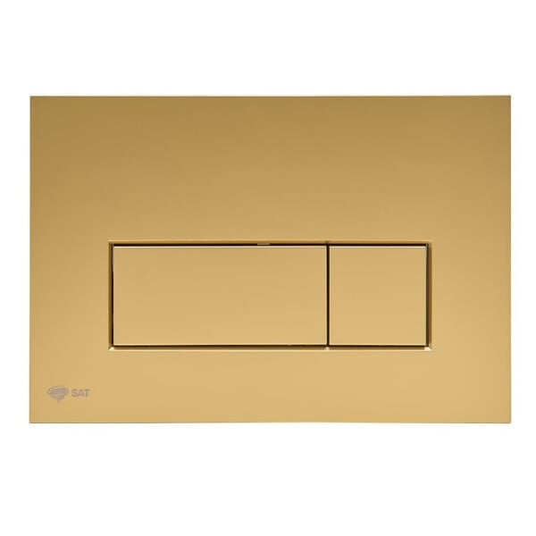 SWISS AQUA TECHNOLOGIES - Pack WC bâti-support autoportant + WC suspendu sans bride avec abattant SoftClose + plaque or mat (STROGAWR08-U) - large