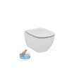 IDEAL STANDARD - TESI - Cuvette AquaBlade sans bride + abattant ultra-fin avec frein de chute (T354601-lm) - vignette