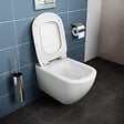 IDEAL STANDARD - TESI - Cuvette AquaBlade sans bride + abattant ultra-fin avec frein de chute (T354601-lm) - vignette