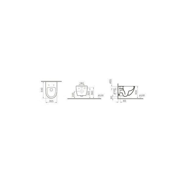GROHE - Pack Rapid SL autoportant + plaque hard graphite brossé + WC suspendu SENTO + abattant noir mat - large
