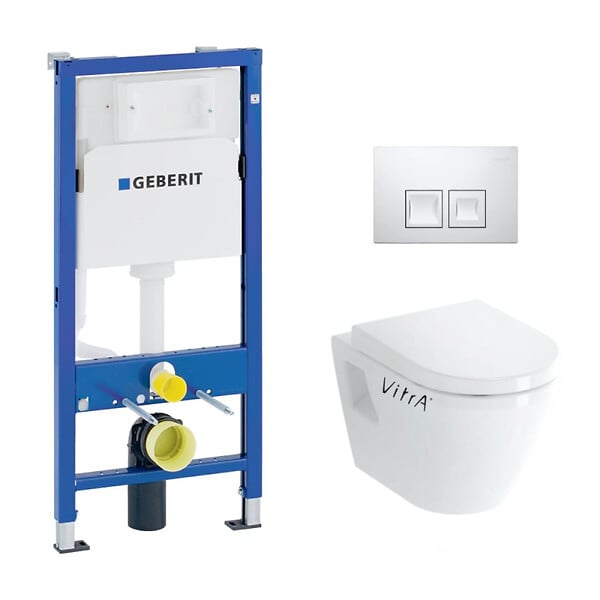 GEBERIT - Pack Bati-support Geberit Duofix UP100 + WC Vitra Integra + Abattant en Duroplast - large