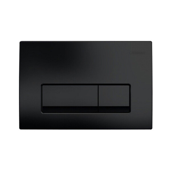 GEBERIT - Duofix UP100 Pack bâti-support + WC sans bride Vitra Integra + Abattant SoftClose + Plaque Delta 50 Noir Mat (BlackIntegraGeb10) - large