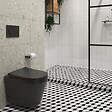 GEBERIT - Duofix UP100 Pack bâti-support + WC sans bride Vitra Integra + Abattant SoftClose + Plaque Delta 50 Noir Mat (BlackIntegraGeb10) - vignette