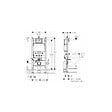 GEBERIT - Pack WC Bati-support Geberit Duofix + WC suspendu  Vitra Integra + Abattant en Duroplast + Plaque blanche + Set d'habillage - vignette