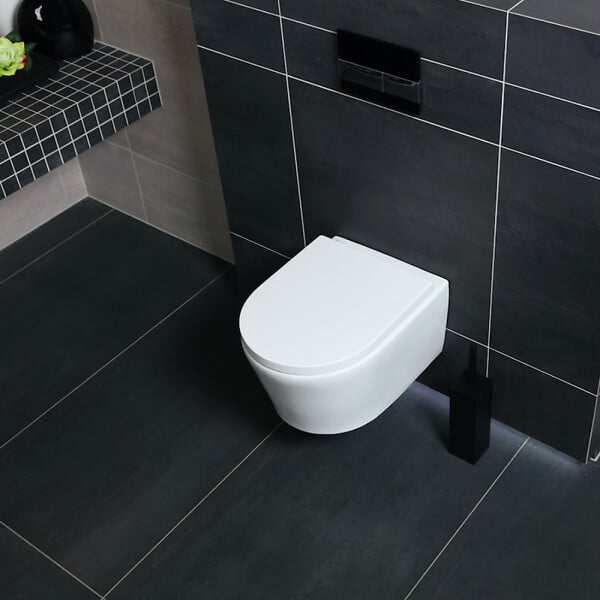GROHE - Pack WC Bâti-support Rapid SL + WC SAT sans bride + Abattant SoftClose + Plaque chrome + Set d'habillage (ARENASATSB) - large