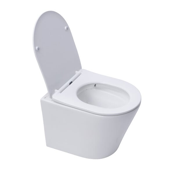 SWISS AQUA TECHNOLOGIES - Pack WC Bâti-support + WC Swiss Aqua Technologies Infinitio sans bride, fixation invisible + Plaque chrome - large
