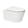 VILLEROY & BOCH - Pack WC Bâti-support Villeroy & Boch + WC sans bride SAT + Abattant ultra-fin softclose + Plaque blanche (ViConnectBrevis-2) - vignette