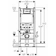 GEBERIT - Pack bati Geberit Duofix 112cm + Plaque blanche Delta20 + Cuvette suspendue sans bride SATRimless et fixations invisibles - vignette
