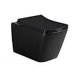 GROHE - Pack WC Bâti-support Rapid SL + WC sans bride Infinitio Design, Noir mat + Abattant softclose + Plaque Noire mat - vignette