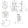 VILLEROY & BOCH - Pack WC Bâti-support sol mur Villeroy & Boch + WC SAT Infinitio sans bride + Abattant SoftClose + Plaque noire (VCNBLINFI4) - vignette