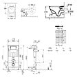 VILLEROY & BOCH - ViConnect Pack Bâti-support Villeroy & Boch + Cuvette sans bride Villeroy + Abattant + Plaque blanche (VICONNECTARCHI4-2) - vignette