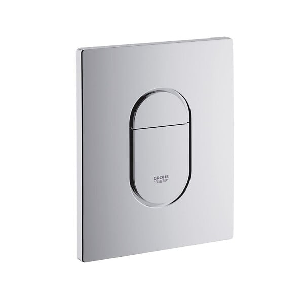 GROHE - Pack WC Bâti support Grohe Rapid SL + Cuvette sans bride Grohe Euro Ceramic, Blanc + plaque de déclenchement: Chrome (39536000) - large