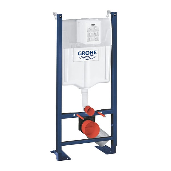 GROHE - RAPID SL Pack Bâti-support + WC suspendu + Plaque chrome + Set de montage (PROJECTFUSIONTQ-1-SABO) - large