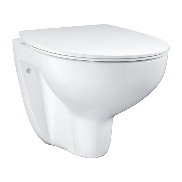 GROHE - Bau Ceramic ensemble WC suspendu sans bride + abattant SoftClose en Duroplast, blanc (G39899000) - large