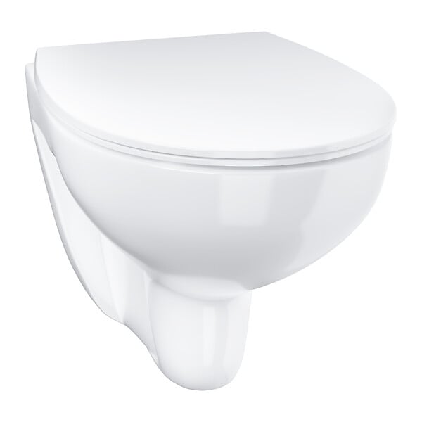 GROHE - Bau Ceramic ensemble WC suspendu sans bride + abattant SoftClose en Duroplast, blanc (G39899000) - large