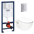 GROHE - Pack Rapid sl+ plaque arena chrome+ Fixations murales + set d'isolation phonique + WC suspendu (ArenaProject) - vignette