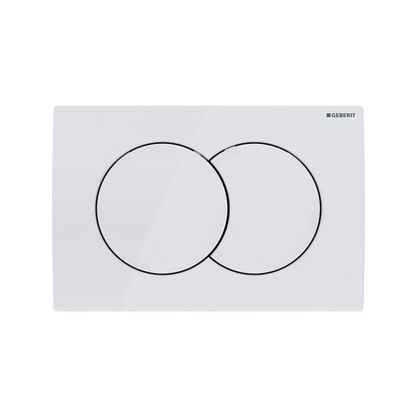 GEBERIT - Pack Bati-support Geberit 112cm + Cuvette Swiss Aqua Technologies sans bride + Plaque blanche + Set habillage (SATrimlessGeb3-sa - large