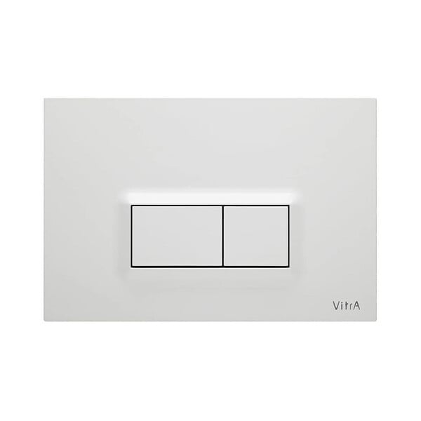 VITRA - Pack WC Bâti-support V-Fix Core + WC sans bride SAT + Abattant SoftClose + Plaque, Blanc brillant (V-FixProject-1) - large