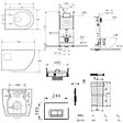 VITRA - Pack WC Bâti-support V-Fix Core + WC sans bride SAT + Abattant SoftClose + Plaque, Blanc brillant (V-FixProject-1) - vignette