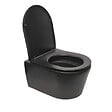 SWISS AQUA TECHNOLOGIES - WC suspendu sans bride et fixations invisibles + abattant frein de chute, Noir mat (SATBRE010RREXPBKM) - vignette