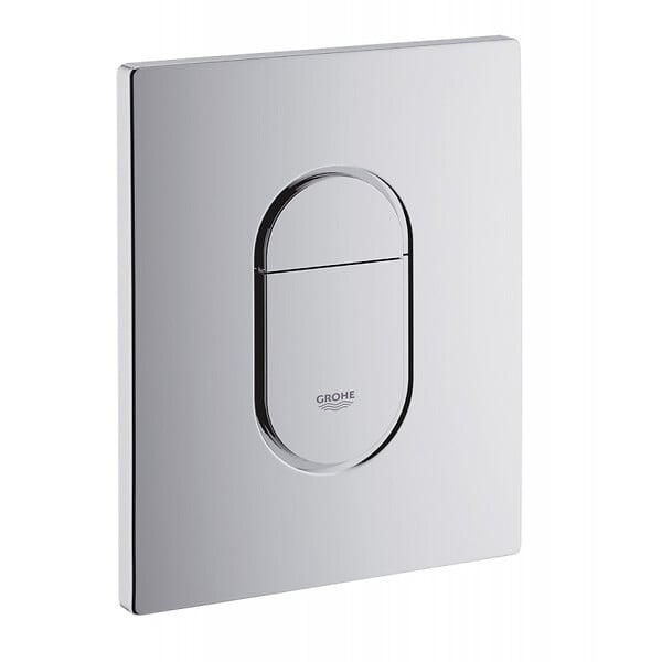 GROHE - Pack WC Bâti-support + WC sans bride SAT Fusion + Abattant softclose + Plaque Chrome - large
