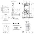 GEBERIT - Pack bati-support Geberit + WC sans bride Swiss Aqua Technologies + Abattant SoftClose + Plaque noir mat (FusionTQGeb10) - vignette