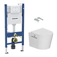 GEBERIT - Pack WC bâti-support Duofix 112cm + WC sans bride Ceramia + abattant SoftClose + plaque blanche (CETORGEB3-DE) - vignette