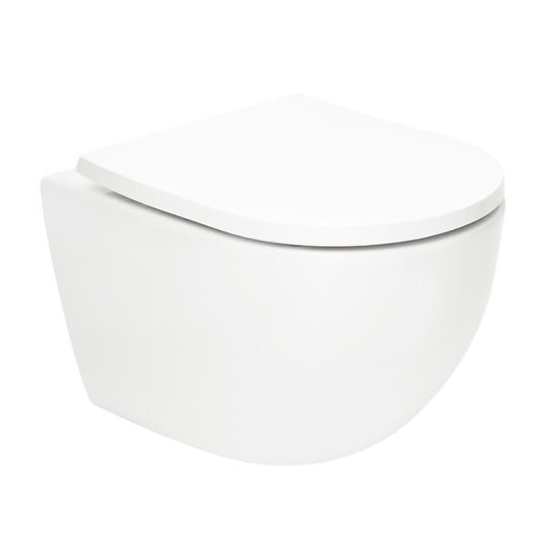 SWISS AQUA TECHNOLOGIES - Vortex WC sans bride avec abattant SoftClose et fixations invisibles, blanc (SATFUS010RTORP) - large