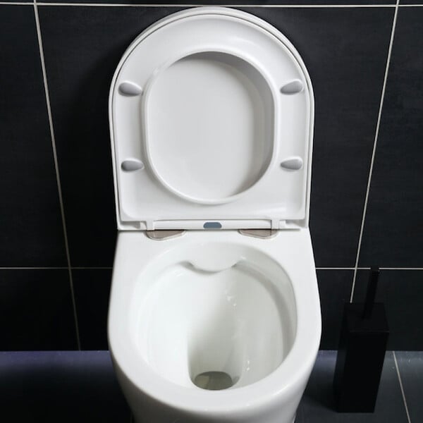 VITRA - Pack WC Bâti-support V-Fix Core + WC SAT sans bride et fixations invisibles + Plaque, Blanc brillant (V-FixSATrimless-1) - large
