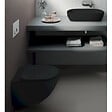 GROHE - Grohe Pack Bati-support Grohe Rapid SL + plaque hard graphite brossé + WC suspendu SENTO +abattant noir mat (GROHE-sentonoir2) - vignette