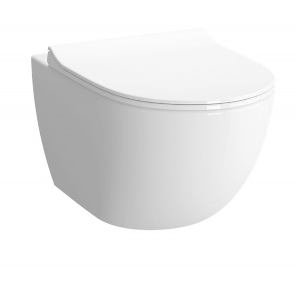 VITRA - Vitra  SENTO Cuvette RIM-EX (sans bride) et abattant ultra-fin avec frein de chute (7748B003-0075 + 120-003R009-lm) - large