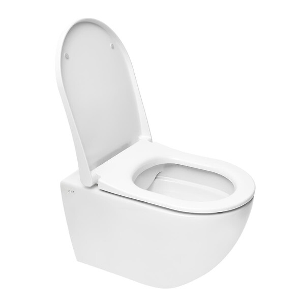 VITRA - Vitra  WC sans bride S60, fixations invisibles + Abattant softclose, Blanc (7510-003-6288) - large