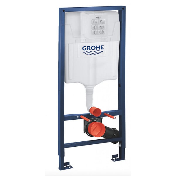GROHE - Grohe Pack WC Bâti-support Rapid SL + WC Infinitio sans bride noir mat + Abattant softclose + Plaque noire mat - large