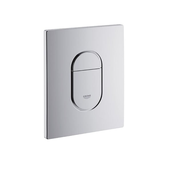 GROHE - Pack Bâti-support Rapid SL + WC sans bride Bello + Abattant slim, softclose + Plaque Chrome - large