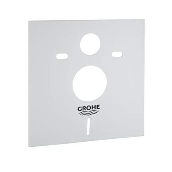 GROHE - Pack Bâti-support Rapid SL + WC sans bride Bello + Abattant slim, softclose + Plaque Chrome - large