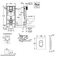 GROHE - Pack Rapid sl+ plaque arena chrome+ Fixations murales + set d'isolation phonique + cuvette suspendue (ArenaS60) - vignette