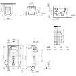 VILLEROY & BOCH - Pack WC bâti-support Villeroy & Boch + Cuvette Vitra S50 + Abattant softclose + Plaque blanche (ViConnectS50-2) - vignette