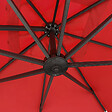 HAPPY GARDEN - Parasol déporté MOLOKAI carré 3x3m rouge + housse - vignette