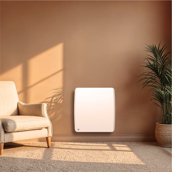 BESTHERM - Radiateur électrique fixe à inertie sèche céramique - Bestherm - ARIA 500W  - horizontal blanc - large