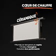 BESTHERM - Radiateur électrique fixe à inertie sèche céramique - Bestherm - ARIA 500W  - horizontal blanc - vignette