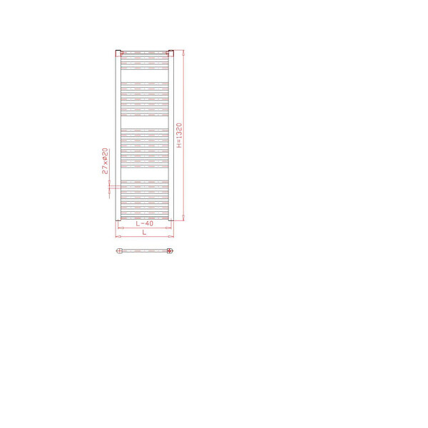 SIKO - Siko Sèche serviette Thermal Trend blanc 132x45 cm (KD4501320) - large