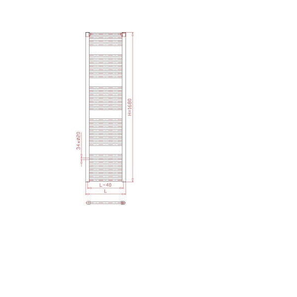 SIKO - Siko Sèche serviette Thermal Trend blanc 168x60 cm (KD6001680) - large
